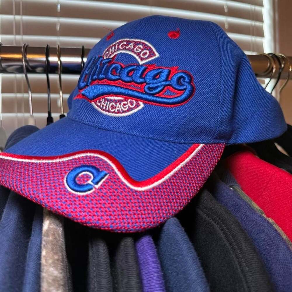 One Way Chicago Cubs Embroidered Y2K Baseball Cap Royal Blue
